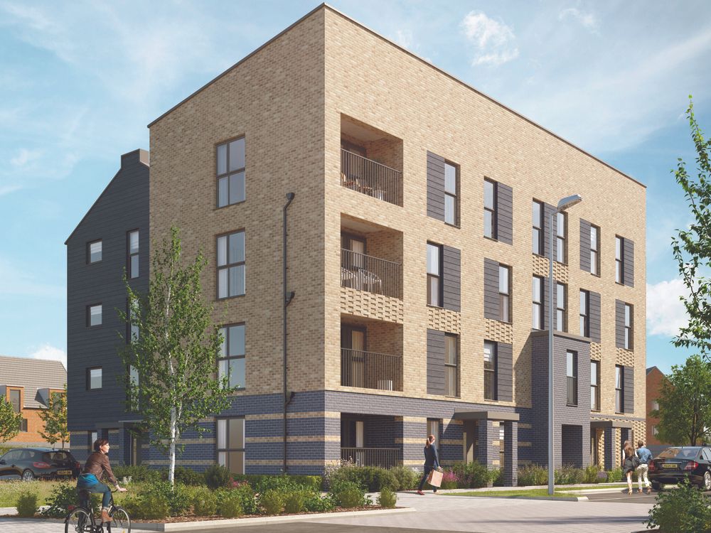 Property photo 1 of 10 External CGI Of Redrow Sandstone House Apartment Block