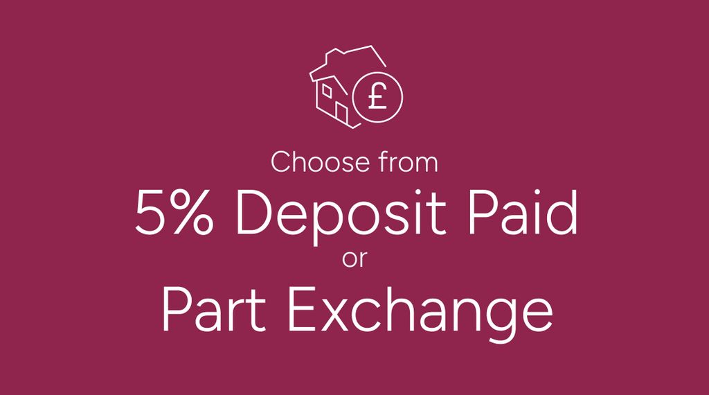 Property photo 2 of 10 A House Icon With A Pound Symbol Is Centered Above Text Offering A Choice Between "5% Deposit Paid"