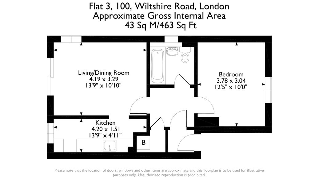 Property photo 2 of 8 Flat 3, 100, Wiltshire Road, Sw9 7Py.Jpg