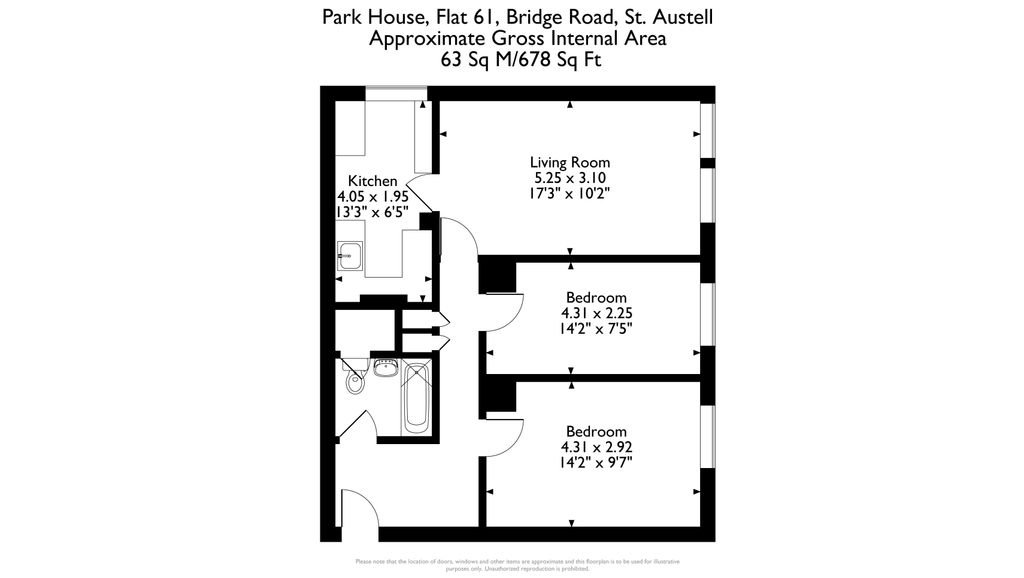 Property photo 2 of 8 Park House, Flat 61, Bridge Road, Pl25 5HD.Jpg