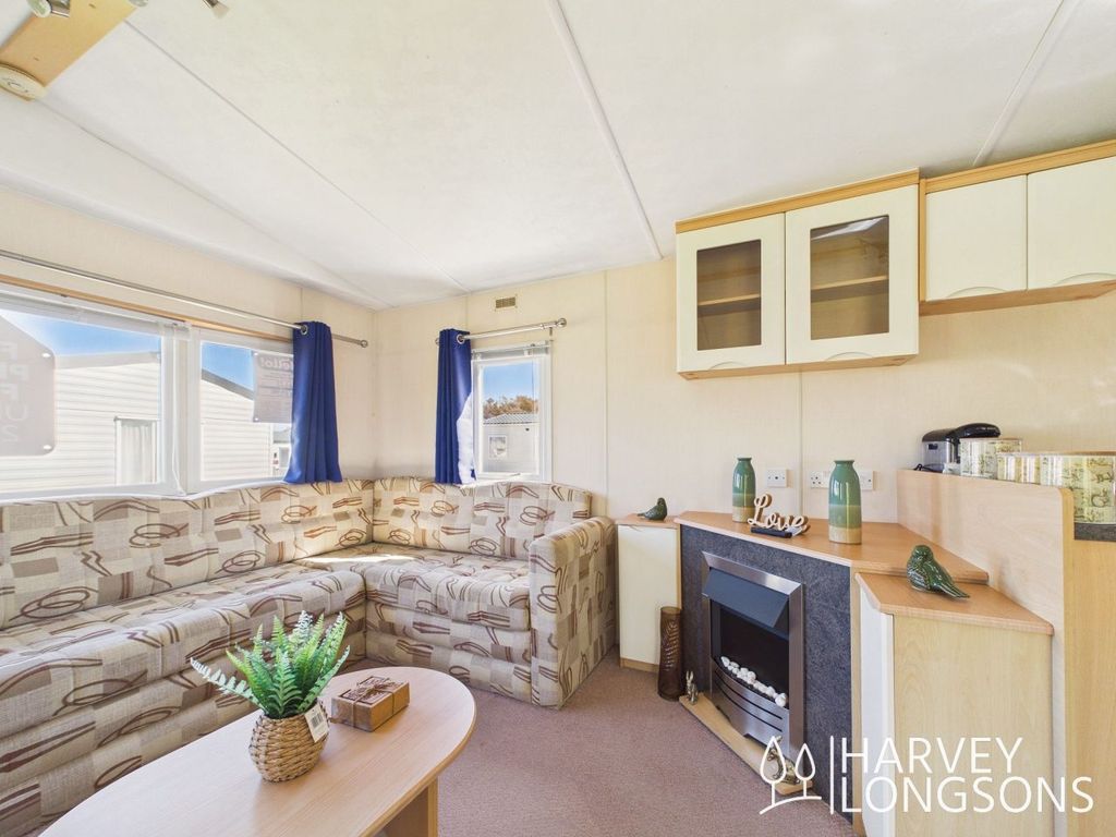 Property photo 2 of 11 Static Caravan Lounge Seating Area With Corner Sofa And Fireplace