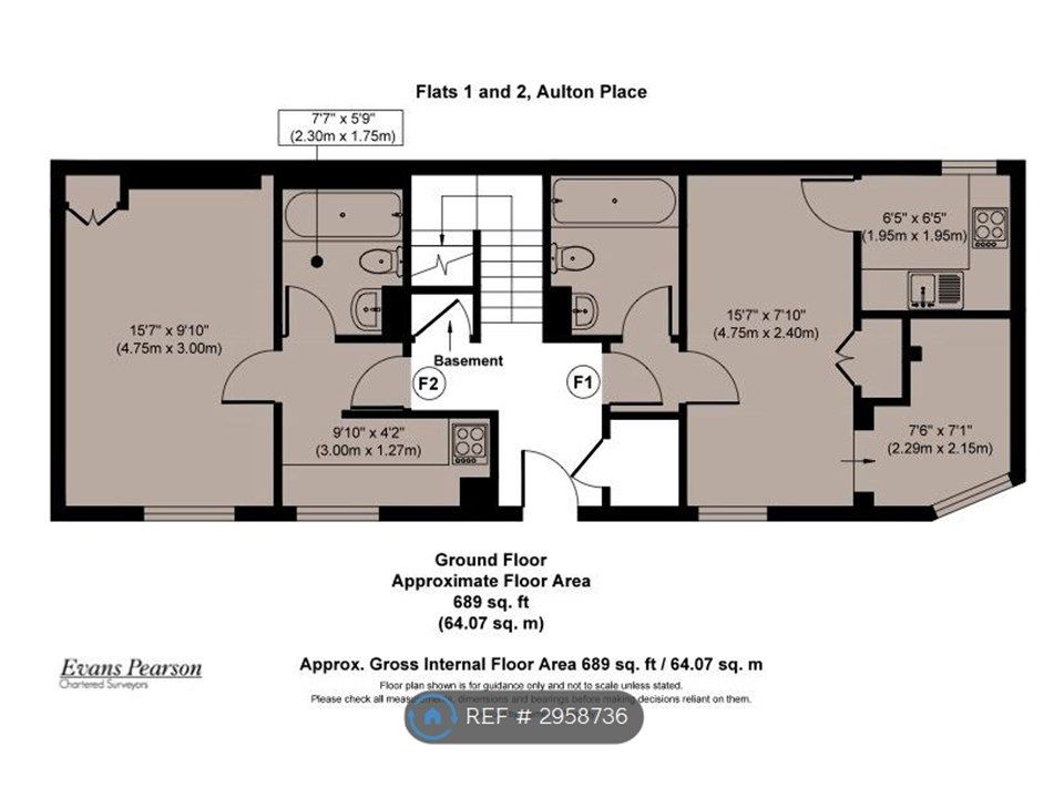 Property photo 2 of 7 Floor Plan - Flat 2 On Left Of Plan