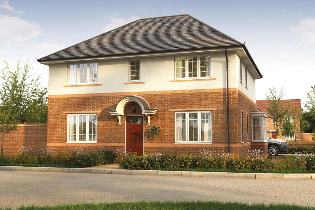 Property photo 1 of 10 A Modern Brick And Stucco House With A Manicured Lawn In The Foreground Sits Against A Backdrop Of T