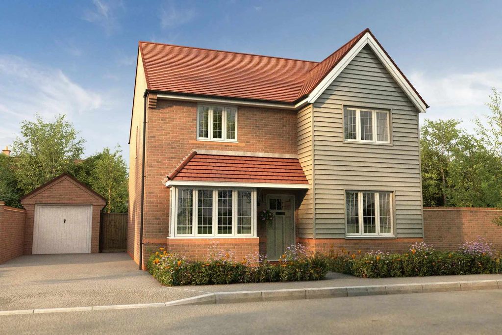Property photo 1 of 10 A Two-Story Residential House With A Red Tiled Roof, Wooden Siding