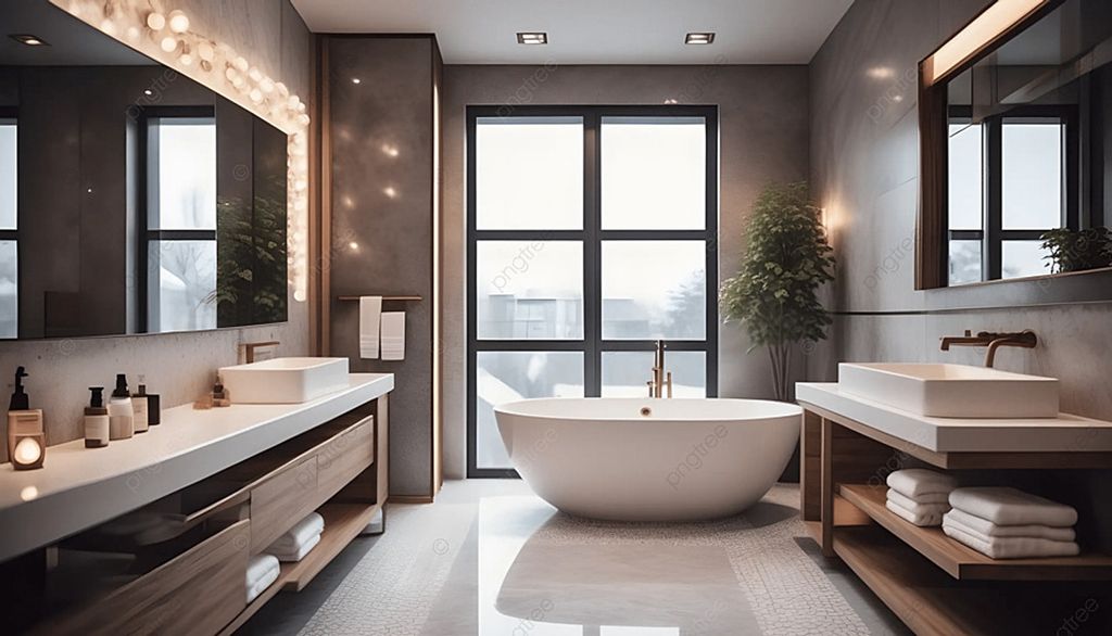 Property photo 1 of 1 A Spacious And Modern Bathroom Featuring A Luxurio...