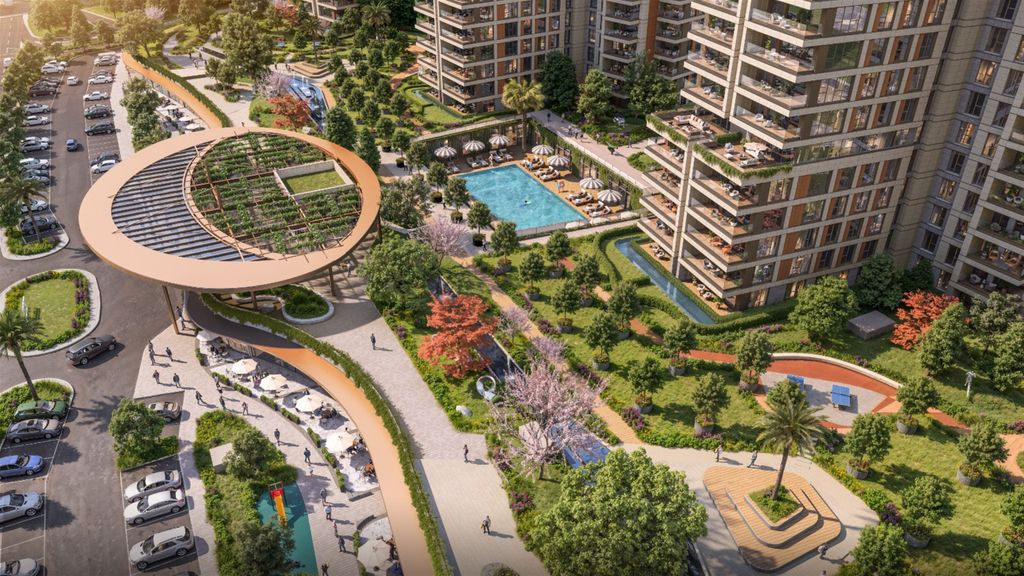 Property photo 3 of 23 Istanbul Seafront Apartments In Kartal For Sale - View Over The Social Exterior Areas