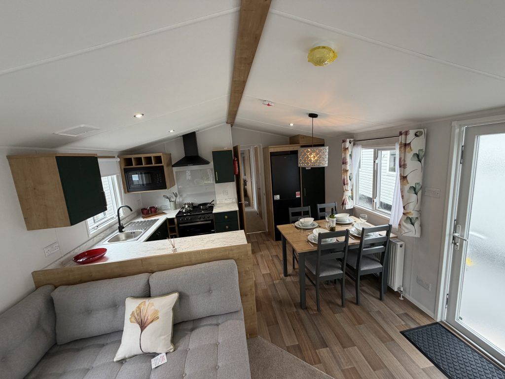 Property photo 3 of 9 Open-Plan Willerby Sierra Kitchen And Dining Area With Integrated Appliances