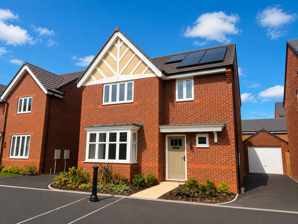 Property photo 1 of 7 A Modern Brick House With Solar Panels On The Roof Sits In The Foreground