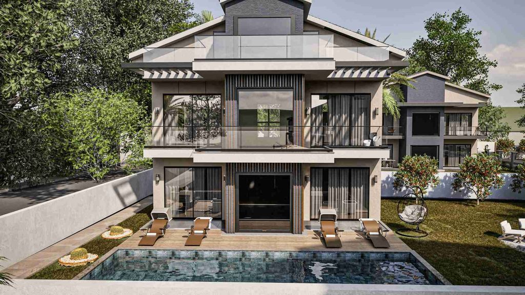 Property photo 2 of 12 Lavish Newly Built Fethiye Villa For Sale - Three-Storey Villa