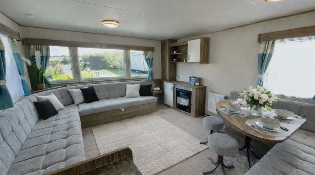 Property photo 1 of 11 Open Plan Lounge And Dining Area In The Abi New Horizon Holiday Caravan