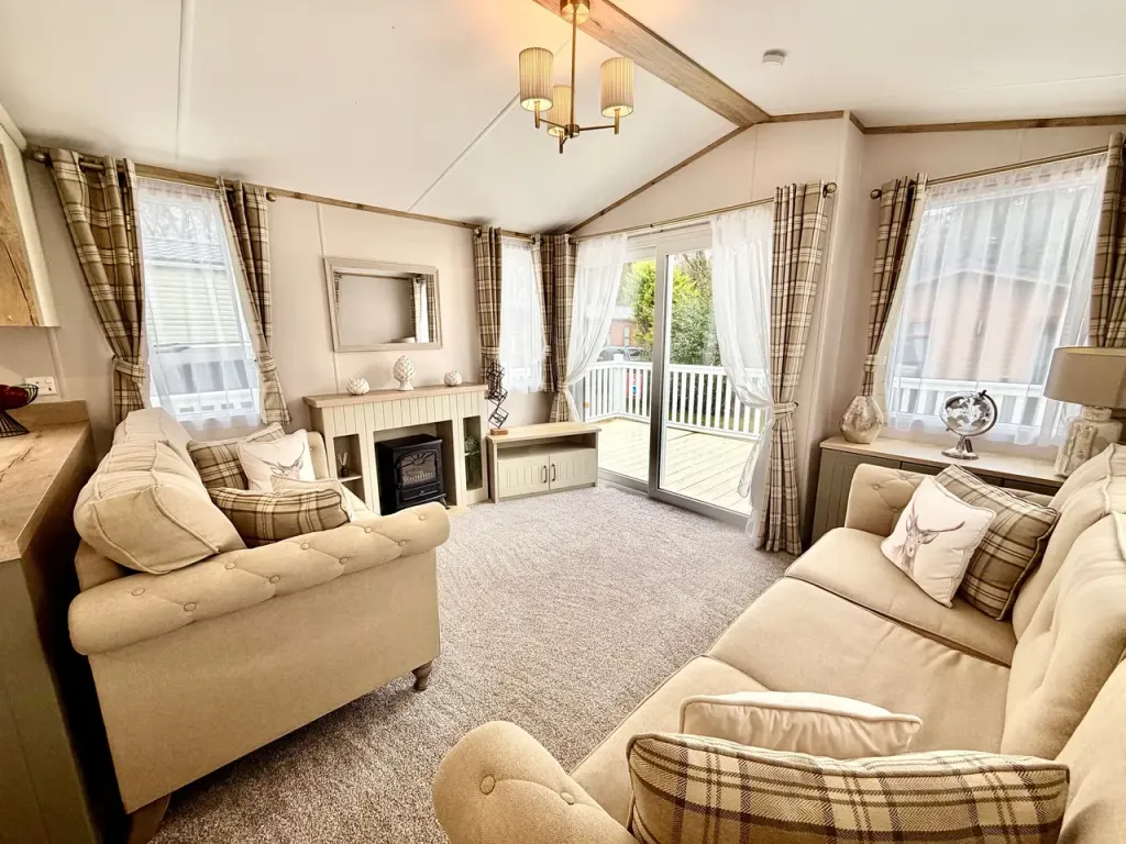 Property photo 3 of 14 Living Area With Patio Doors In The Atlas Debonair Holiday Caravan At Plas Coch Country &amp; Leisure Retreat, Wales