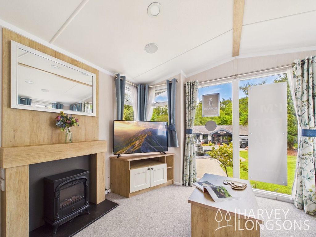 Property photo 3 of 23 Living Area With Patio Doors In The Swift Burgundy At Brynteg Country & Leisure Retreat, Wales