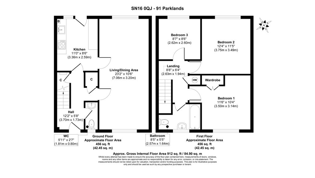 Property photo 2 of 10 Floorplan - 91 Parklands.Jpg