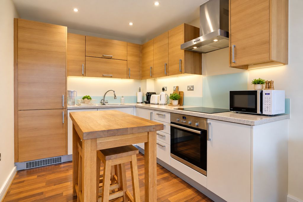 Property photo 3 of 19 Warm_Modern_Oak_Kitchen