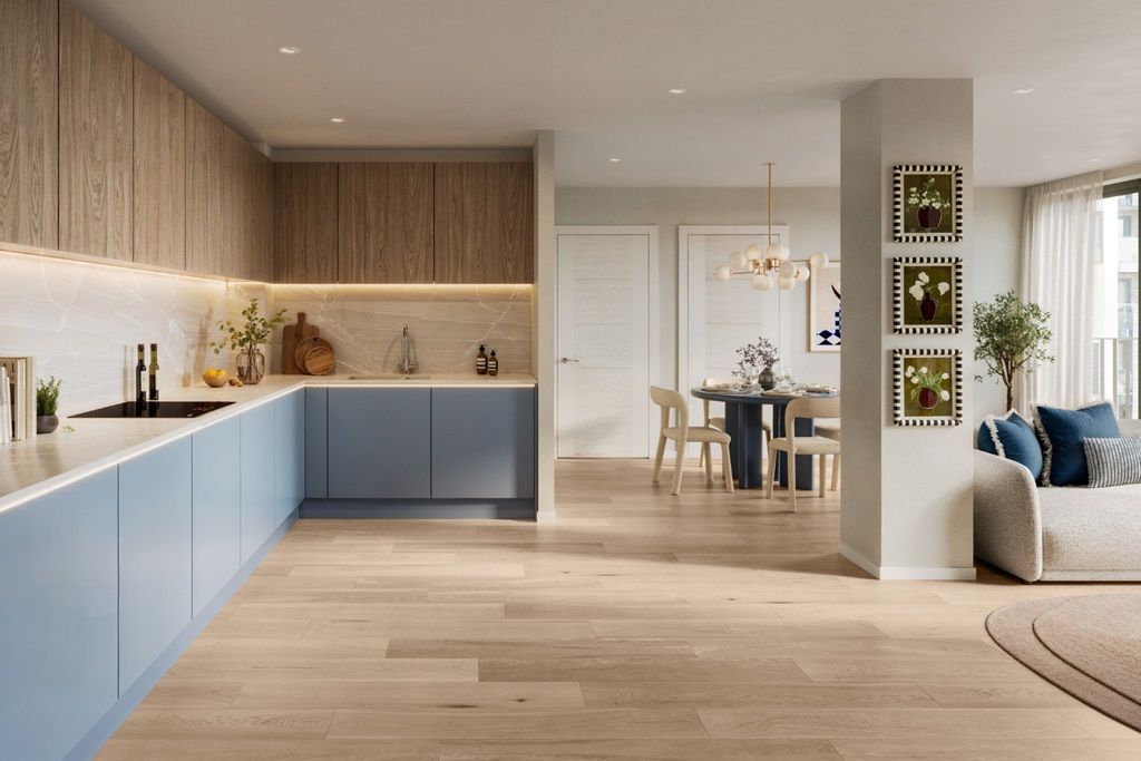 Property photo 2 of 13 Contemporary Kitchen With A Refined, Functional Design And High-Quality Appliances.