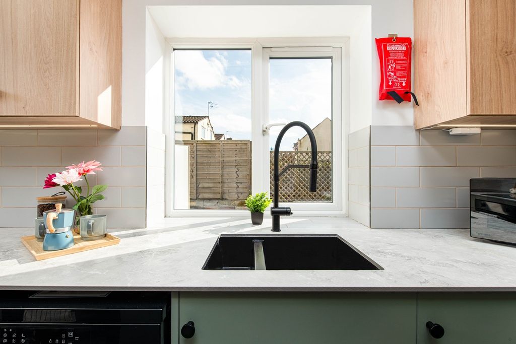 Property photo 2 of 14 Bright Kitchen With Modern Sink And Large Window...