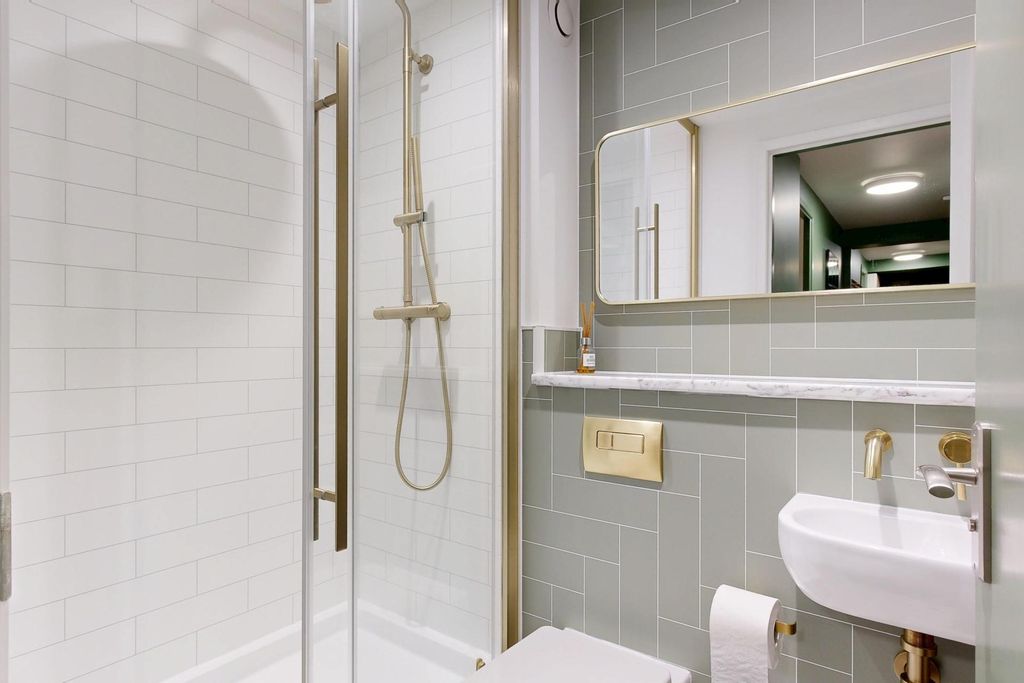 Property photo 3 of 17 Modern Tiled Bathroom With A Walk-In Shower, White...