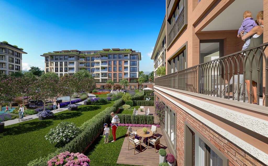Property photo 2 of 19 Notable Off-Plan Istanbul City Centre Eyup  Apartments - Gorgeous Landscaped Gardens From The Balcony