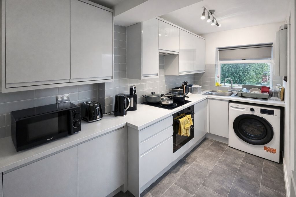 Property photo 1 of 8 Modern Kitchen With Sleek White Cabinets...