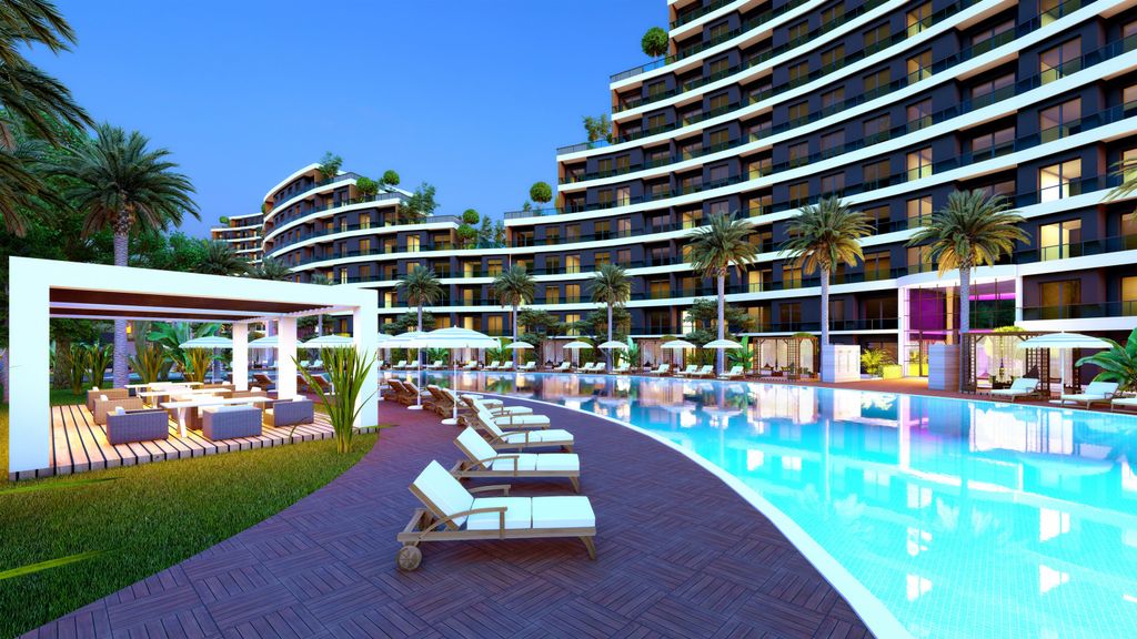 Property photo 2 of 13 Off-Plan Antalya Investment Properties For Sale - Sun Terraces, The Pool And Social Areas