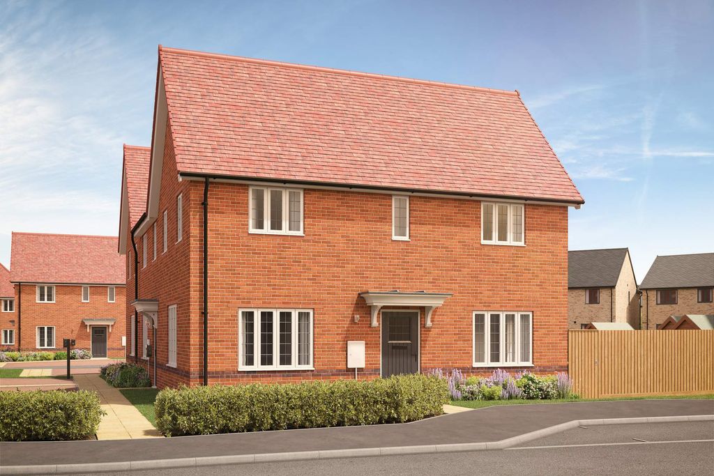 Property photo 1 of 10 A Modern Brick House With A Red Tiled Roof Stands In The Foreground