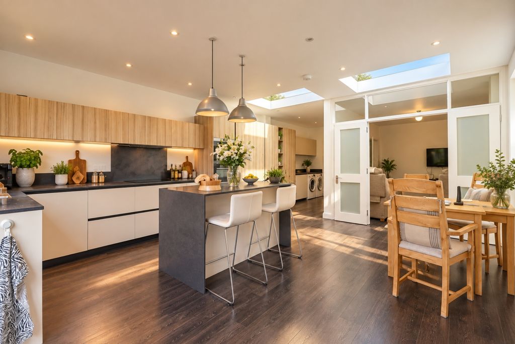 Property photo 2 of 19 Bright Contemporary Kitchen And Dining Interior