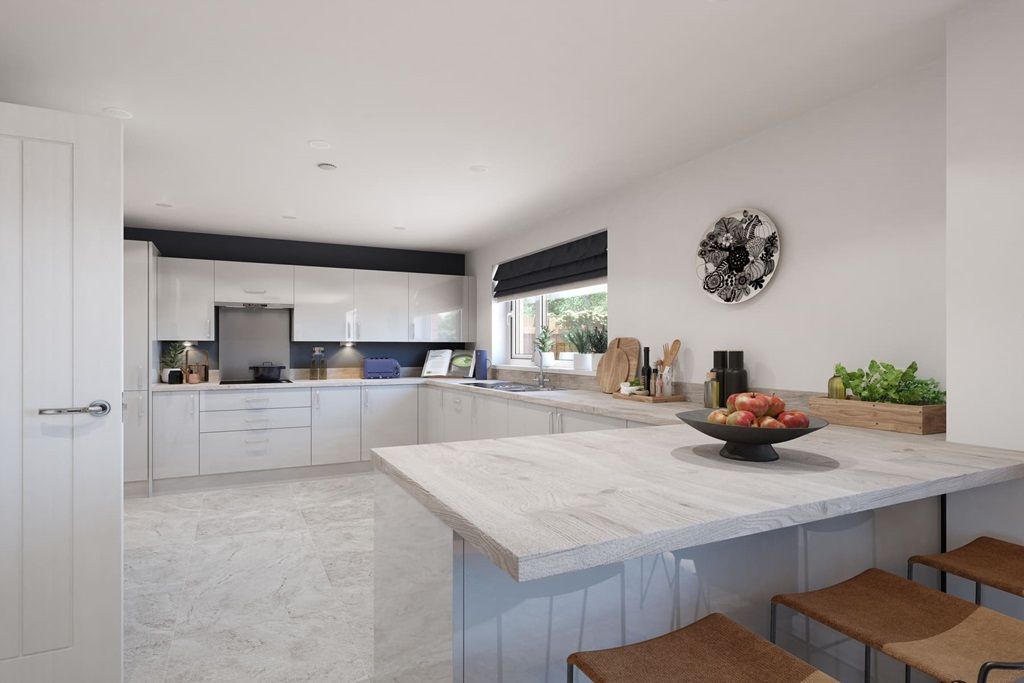 Property photo 2 of 19 Modern Fitted Kitchen With Ample Storage & A Convenient Breakfast Bar