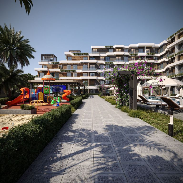 Property photo 2 of 14 Off-Plan Investment Properties For Sale In Antalya - Children's Play Area And Pathways