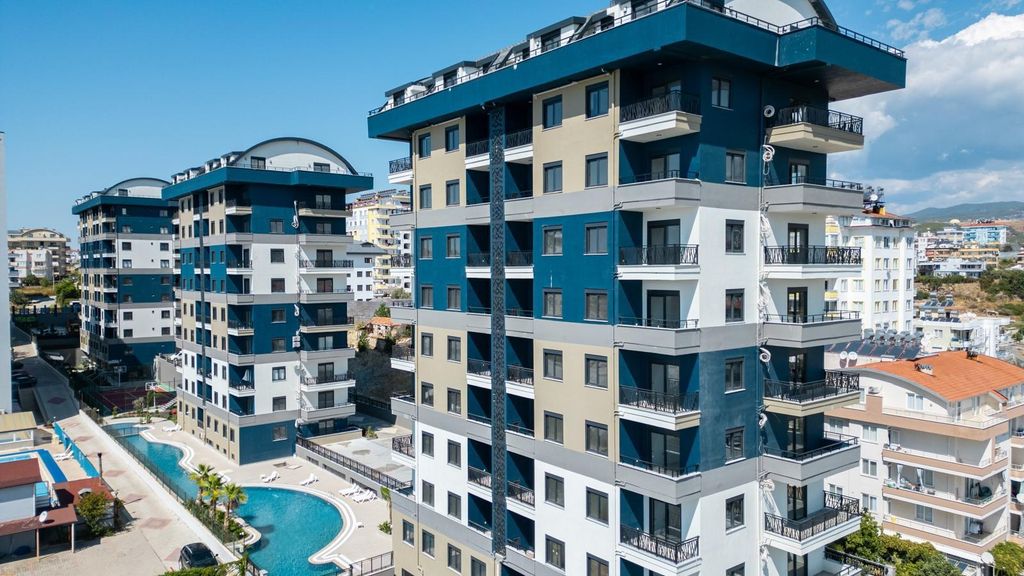 Property photo 2 of 24 Modern Alanya One-Bedroom Property For Sale – Main View Of The Apartment Complex