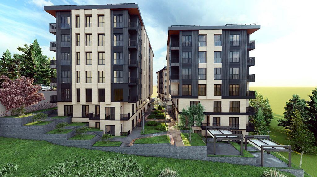 Property photo 2 of 17 Exclusive City Centre Istanbul Smart Home Properties For Sale Â€“ Main View Of The Complex Of Modern Apartments