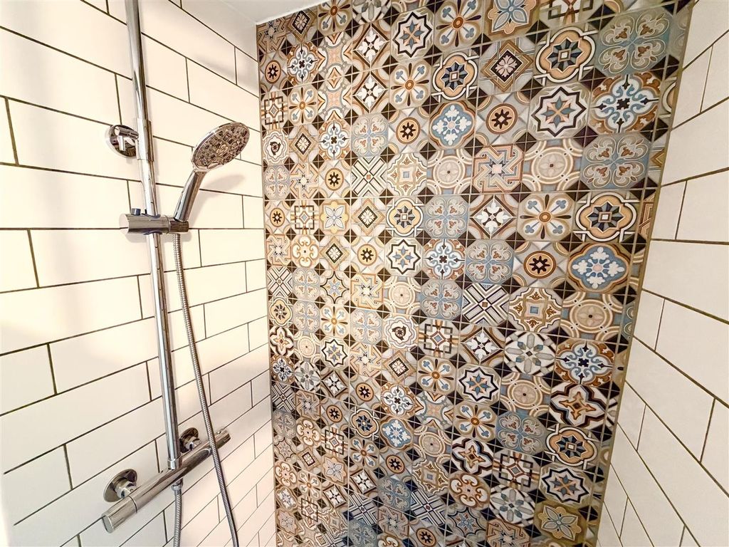 Property photo 2 of 22 Modern Shower With Stylish Patterned Feature Tile...