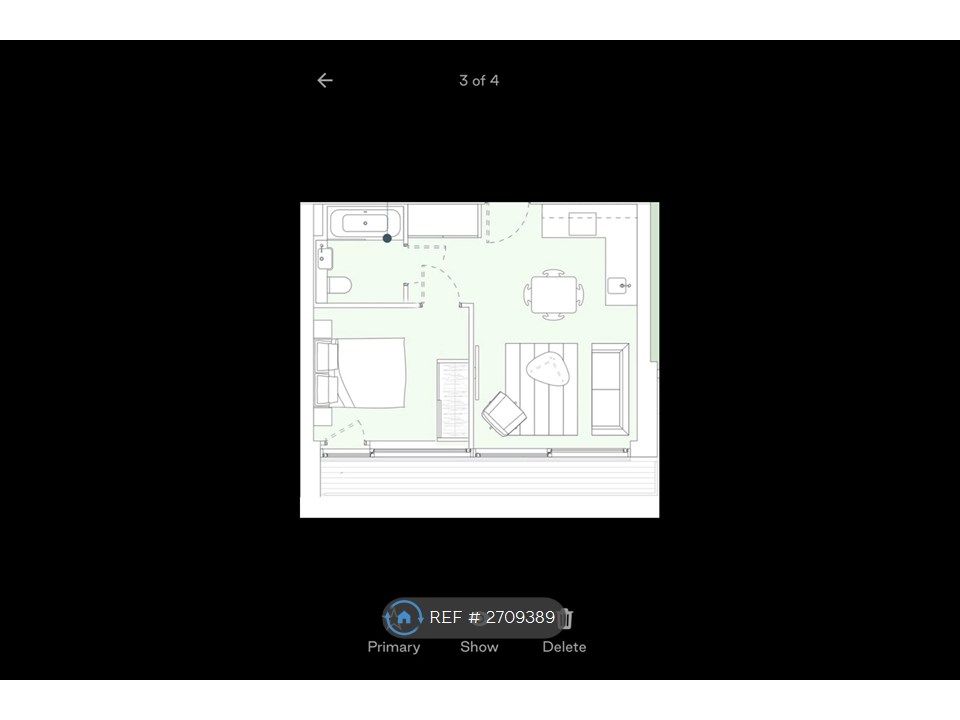 Property photo 3 of 11 Flat Floor Plan - 38 Square Meters