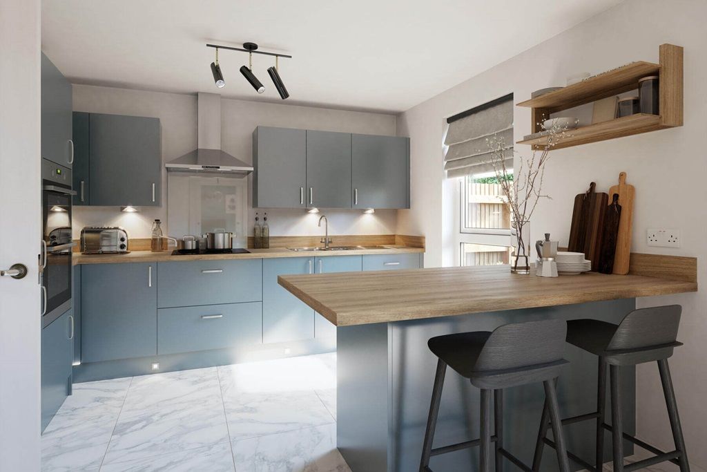 Property photo 3 of 17 Modern Kitchen With Breakfast Bar