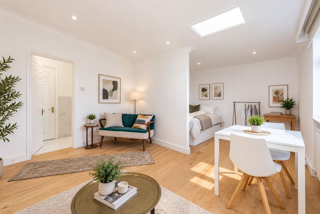 Property photo 1 of 10 Scandinavian Studio With Cosy Green Accents.Jpg