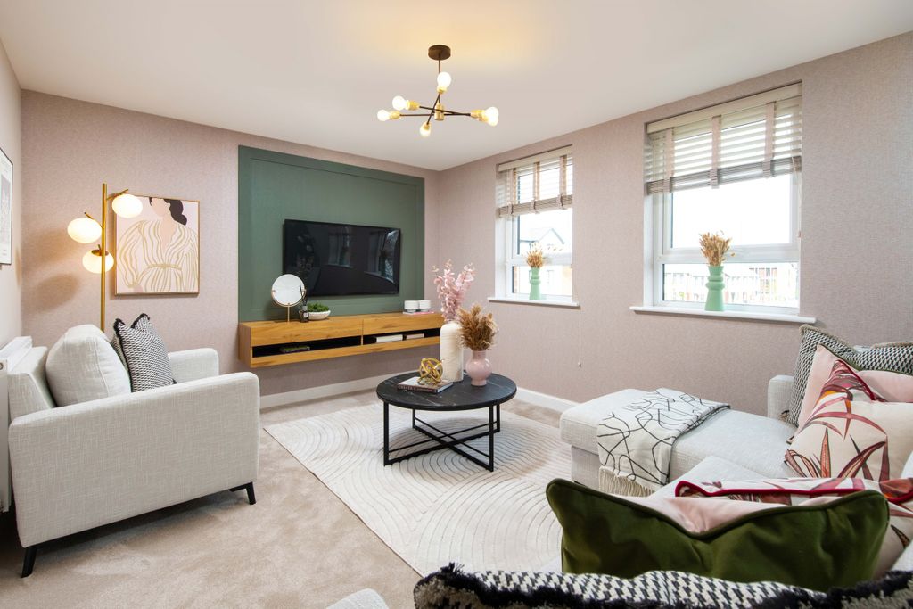 Property photo 1 of 9 Open-Plan Kitchen In The Greenwood Show Home At The Waterside, David Wilson Homes