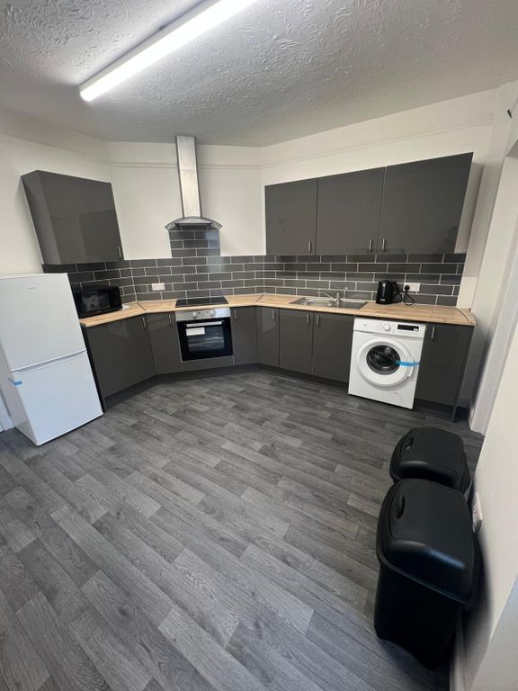 Property photo 2 of 8 Modern Kitchen Featuring Sleek Grey Cabinets With ...