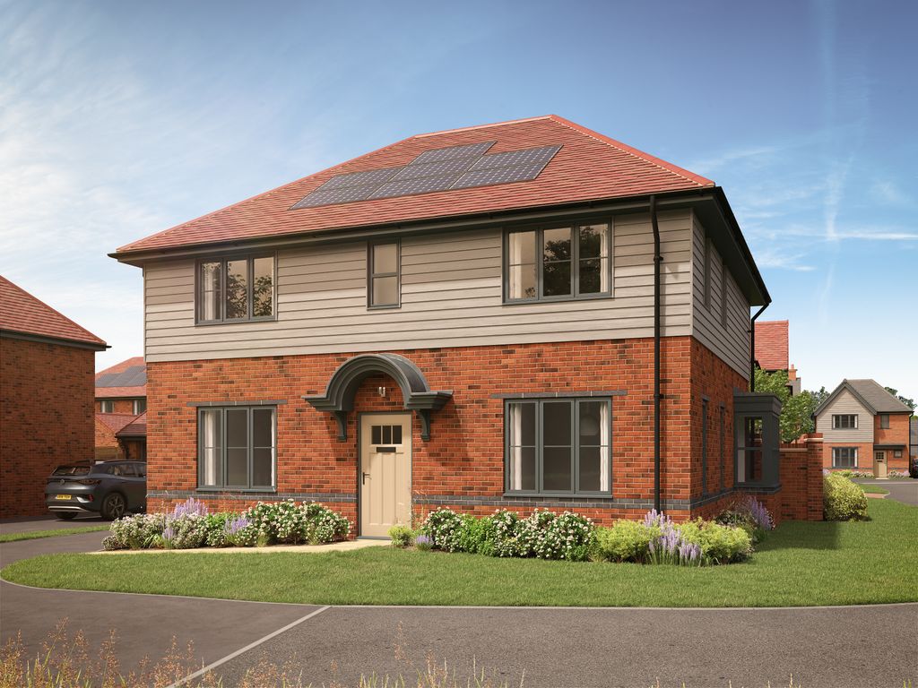 Property photo 1 of 10 A Modern Brick And Siding House With Solar Panels On Its Roof Sits On A Manicured Lawn