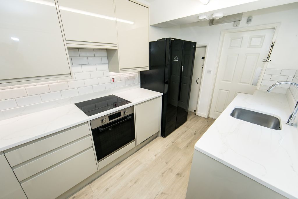 Property photo 3 of 11 Bright Modern Kitchen With White Cabinetry, Integr...
