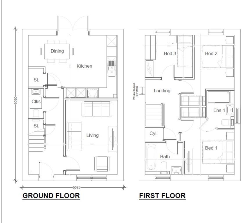 Property photo 2 of 19 Three Bedroom Type 1 Floor Plan