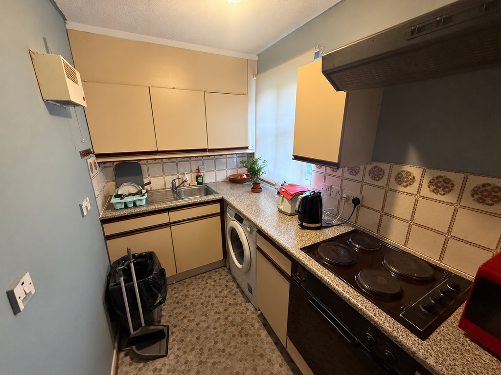 Property photo 3 of 3 Plain-Walled Retro Galley Kitchen