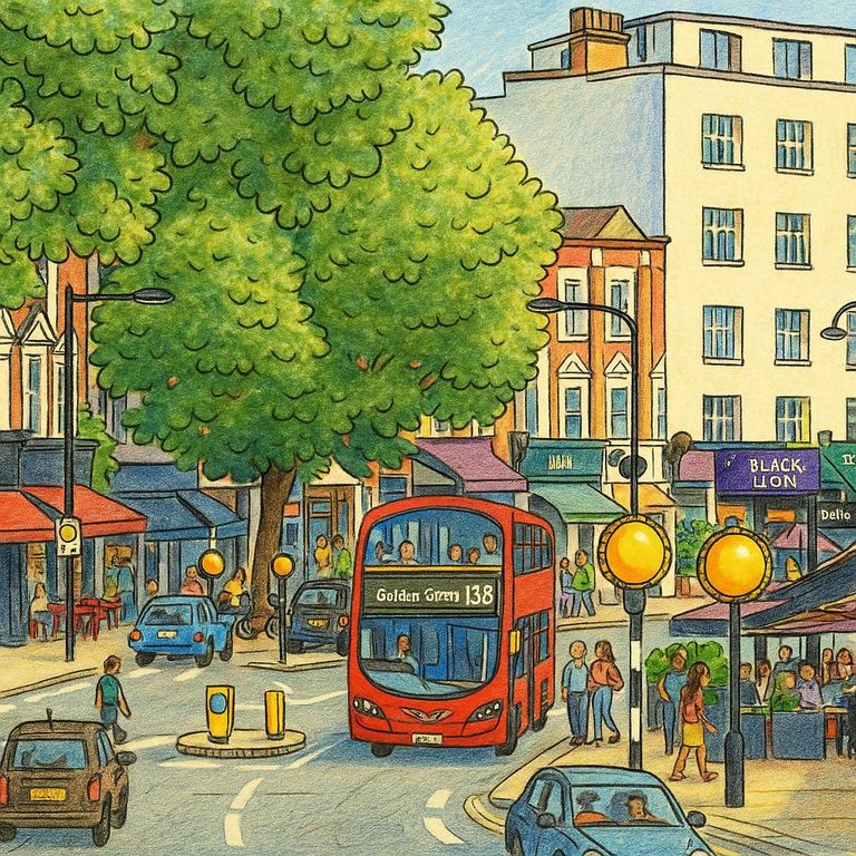Property photo 1 of 1 Sunny London Street With Red Bus.Png