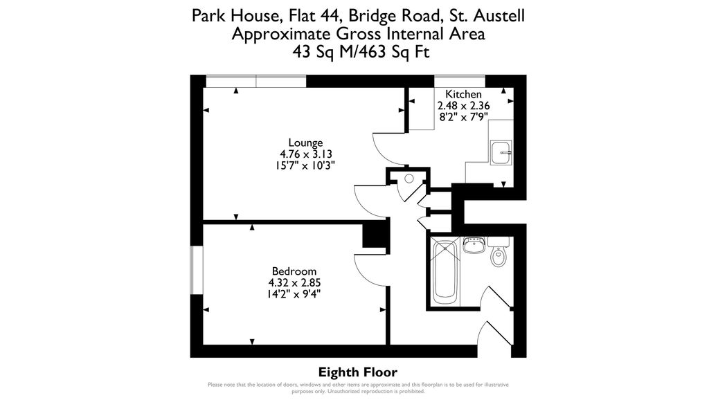 Property photo 2 of 8 Park House, Flat 44, Bridge Road, Pl25 5HD.Jpg