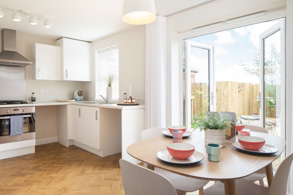 Property photo 3 of 9 Open Plan Kitchen And Dining Area, Archford, 3 Bed House Type