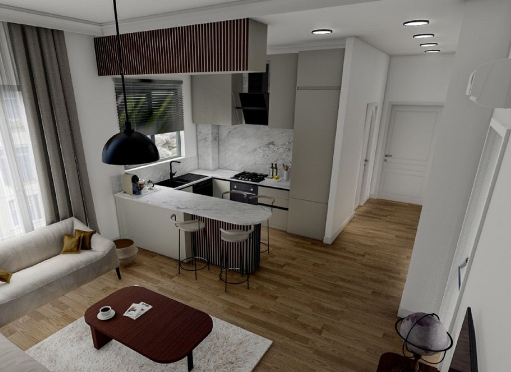 Property photo 3 of 9 Residential Asian Istanbul Properties For Sale - Breakfast Bar Separating The Kitchen From The Lounge