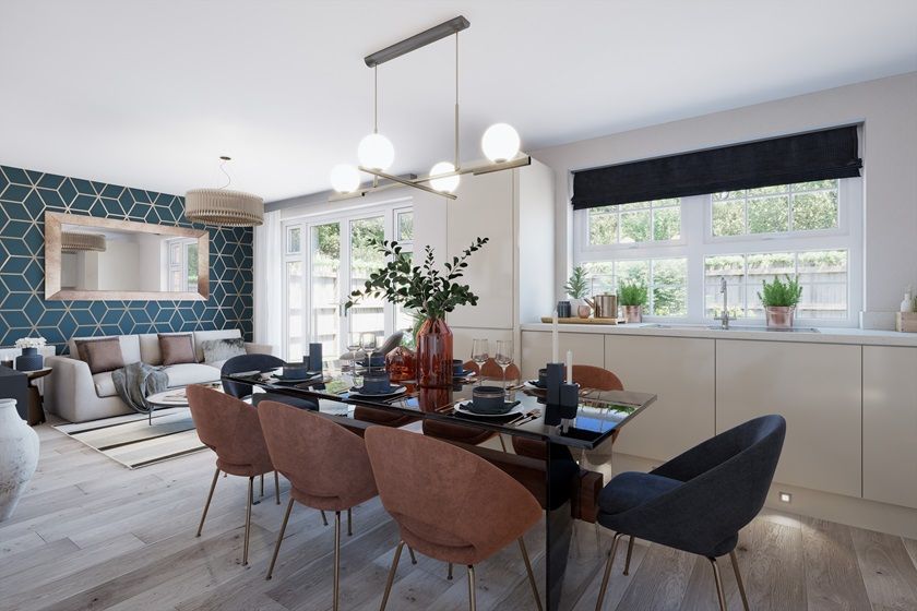 Property photo 2 of 7 Kitchen With Dining Area In The Kirkdale 4 Bedroom Home