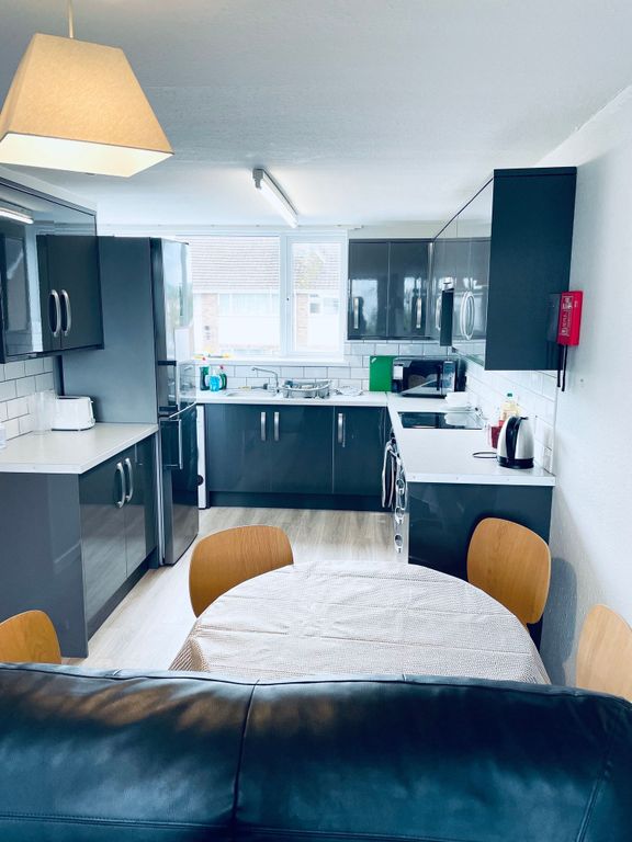 Property photo 3 of 14 Bright, Modern Kitchen With Glossy Grey Cabinets, ...