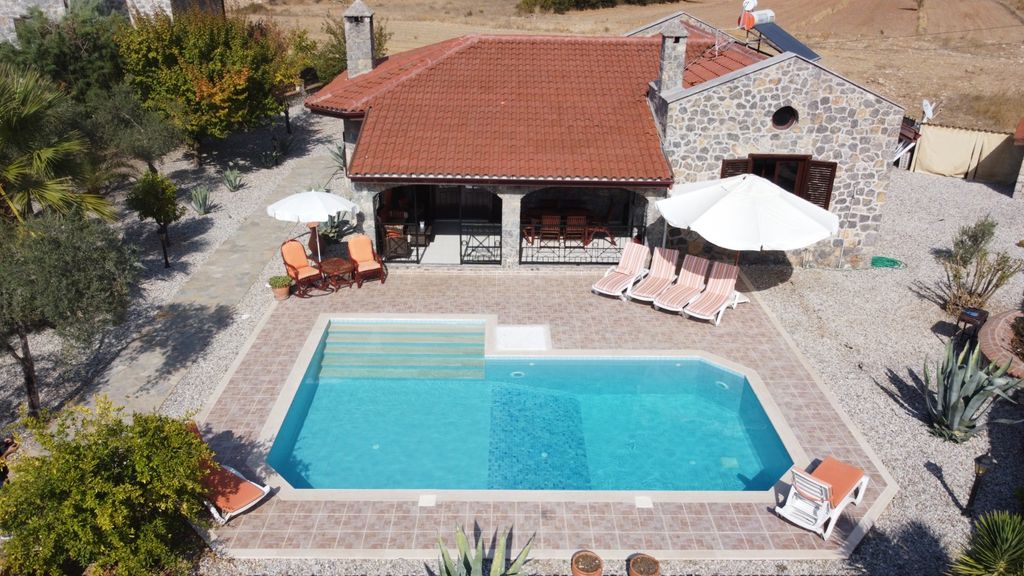 Property photo 3 of 22 Ready-To-Move Uzumlu Stone Bungalow For Sale - Arial View Of Entire Property