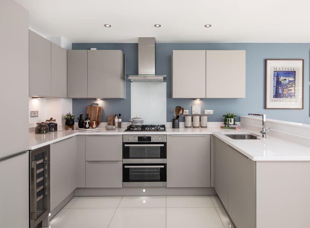 Property photo 1 of 9 Open Plan Kitchen With Dining Area In The Haversham 4 Bedroom Home