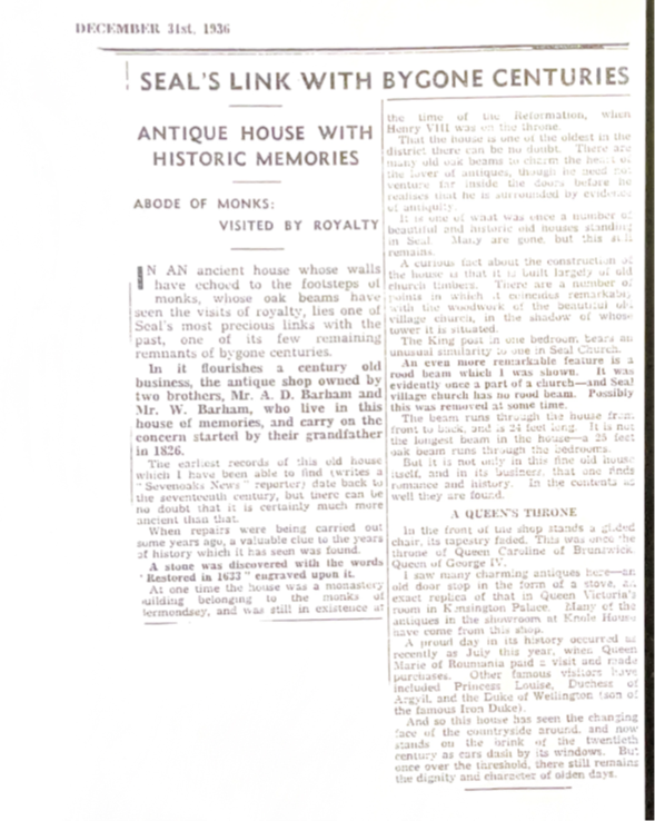 Property photo 2 of 35 1936 Article About Seal House