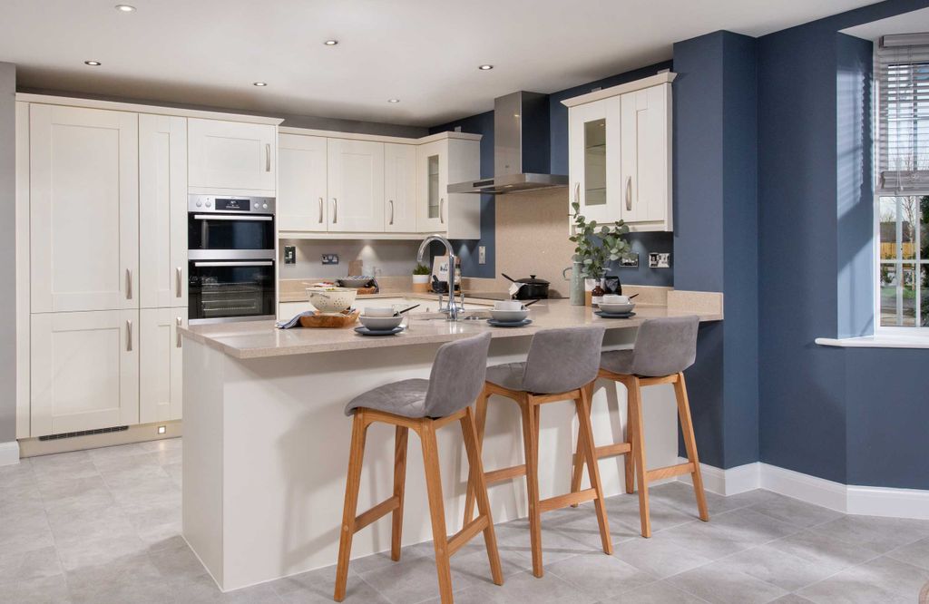 Property photo 2 of 10 Internal View Of Large Open Plan Kitchen With Breakfast Bar